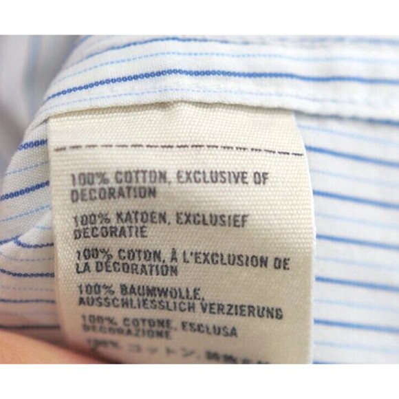 Abercrombie & Fitch Button Down Shirt Mens XL Muscle Gray Stripe Long Sleeve - Picture 5 of 8